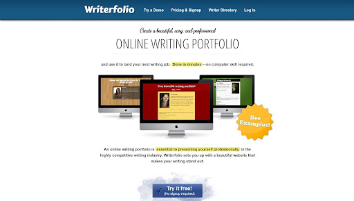 Hassle-free portfolio builder Writerfolio.